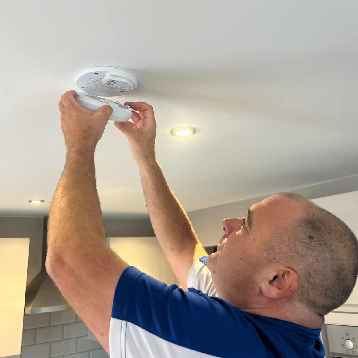 Professional smoke and heat alarm installation in Stafford